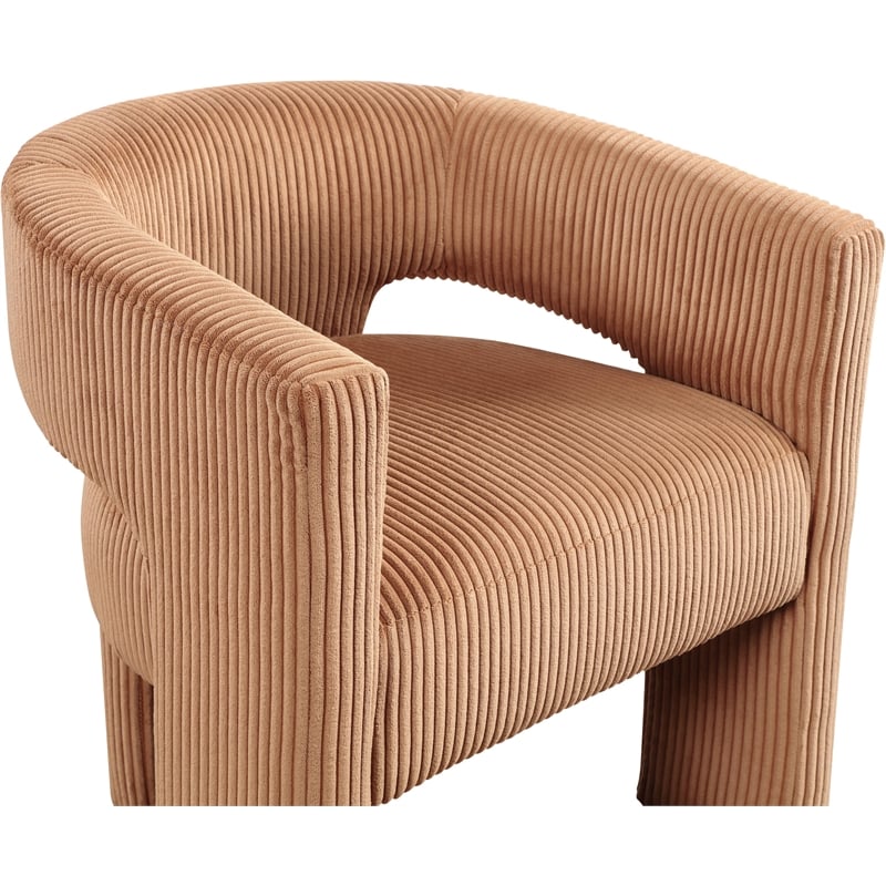 Meridian Furniture Riz Saddle Microsuede Corduroy Accent/Dining Chair
