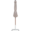 Meridian Furniture Fiji Beige Polyester Patio Umbrella with Base Set