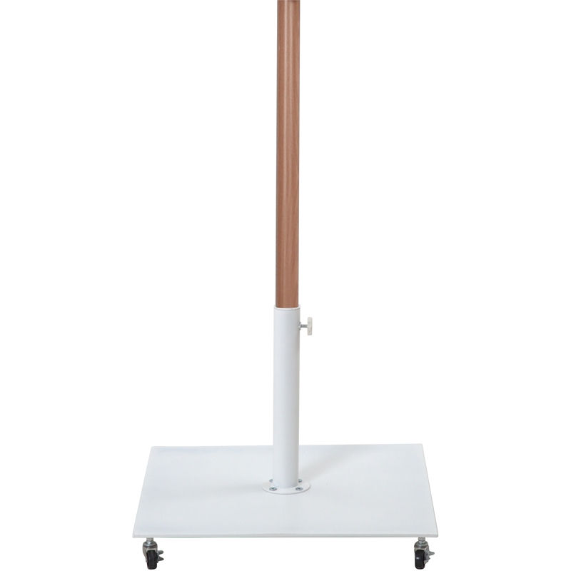 Meridian Furniture Fiji Beige Polyester Patio Umbrella with Base Set