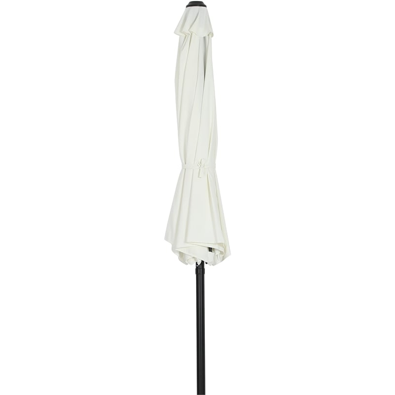 Meridian Furniture Fiji White Polyester Patio Umbrella