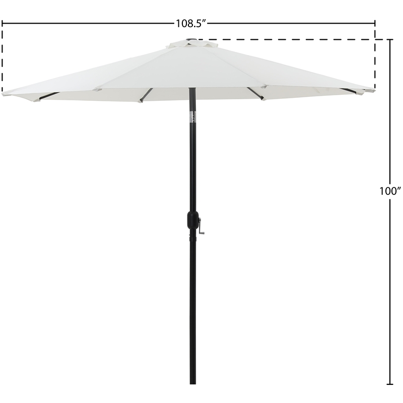 Meridian Furniture Fiji White Polyester Patio Umbrella