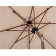 Meridian Furniture Amalfi Beige Polyester Patio Umbrella with Base Set