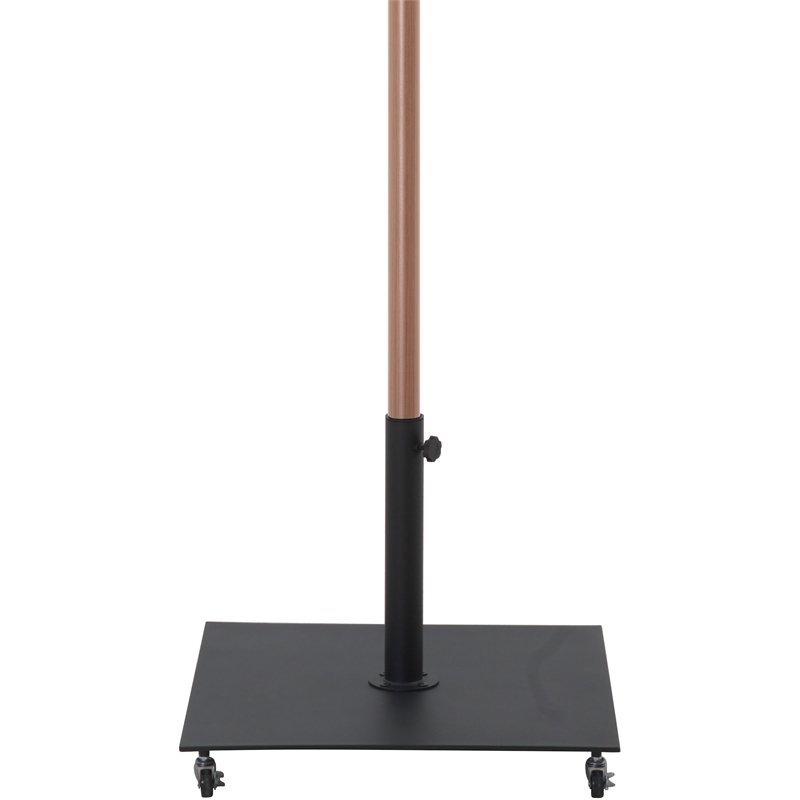 Meridian Furniture Amalfi Beige Polyester Patio Umbrella with Base Set