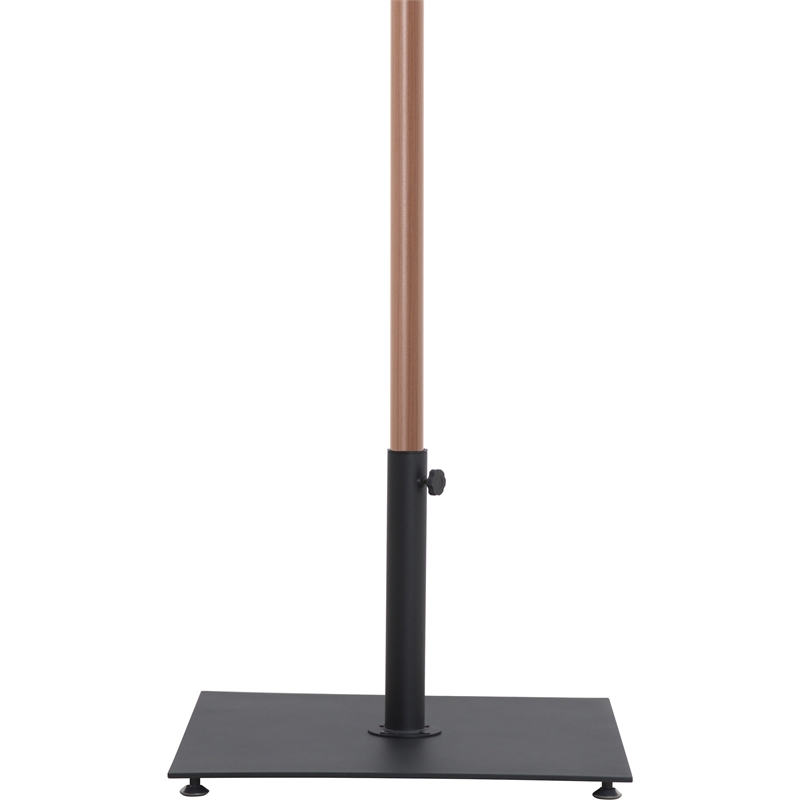 Meridian Furniture Amalfi Beige Polyester Patio Umbrella with Base Set