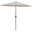 Meridian Furniture Amalfi Beige Polyester Patio Umbrella with Base Set