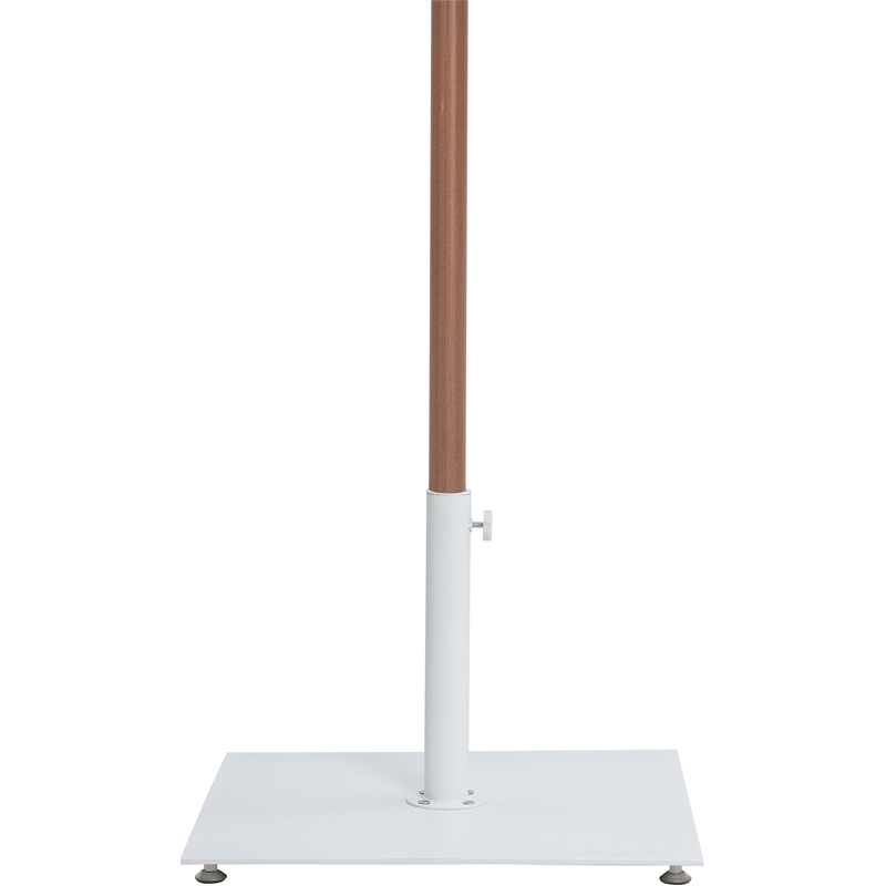 Meridian Furniture Amalfi Beige Polyester Patio Umbrella with Base Set
