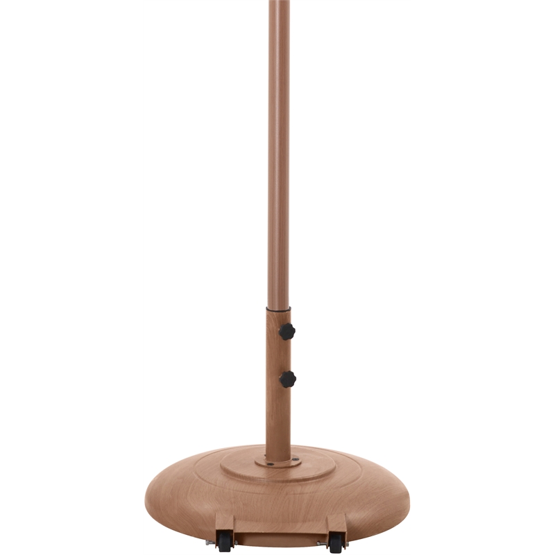 Meridian Furniture Amalfi Beige Polyester Patio Umbrella with Base Set