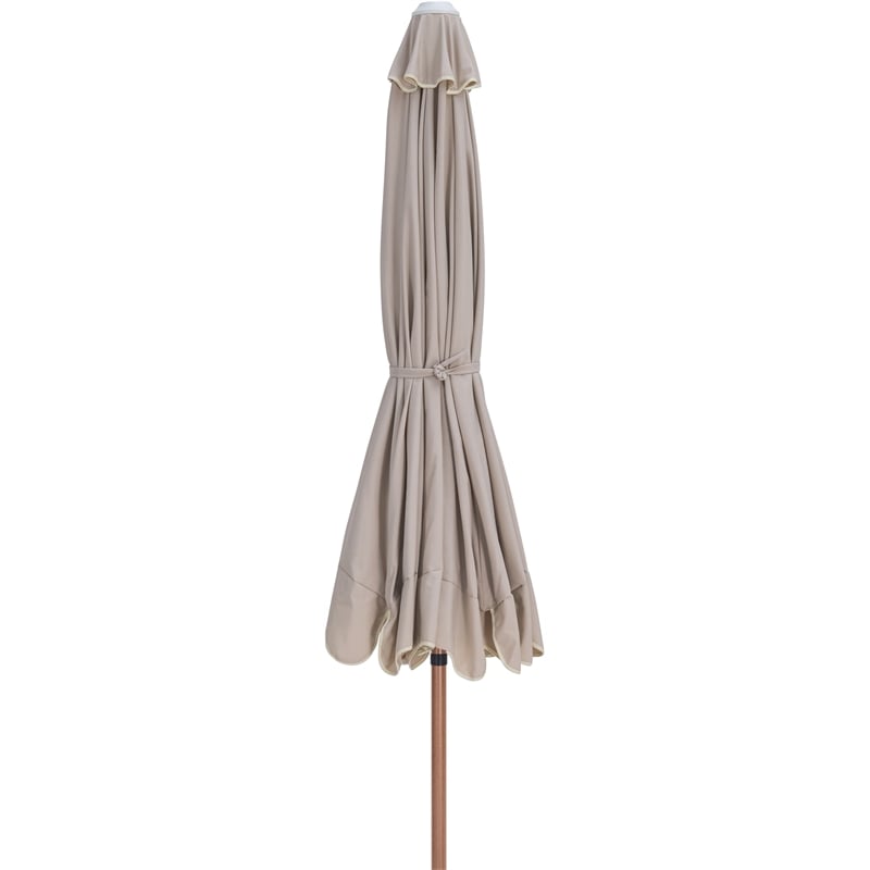 Meridian Furniture Amalfi Beige Polyester Patio Umbrella