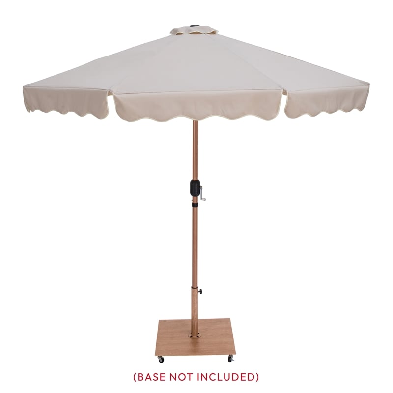 Meridian Furniture Amalfi Beige Polyester Patio Umbrella
