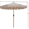 Meridian Furniture Amalfi Beige Polyester Patio Umbrella