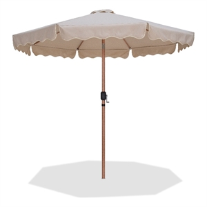 Meridian Furniture Amalfi Beige Polyester Patio Umbrella