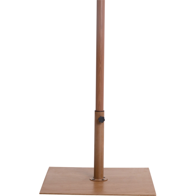 Meridian Furniture Amalfi Black Polyester Patio Umbrella with Base Set