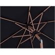Meridian Furniture Amalfi Black Polyester Patio Umbrella with Base Set