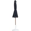 Meridian Furniture Amalfi Black Polyester Patio Umbrella with Base Set