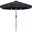 Meridian Furniture Amalfi Black Polyester Patio Umbrella with Base Set