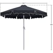 Meridian Furniture Amalfi Black Polyester Patio Umbrella