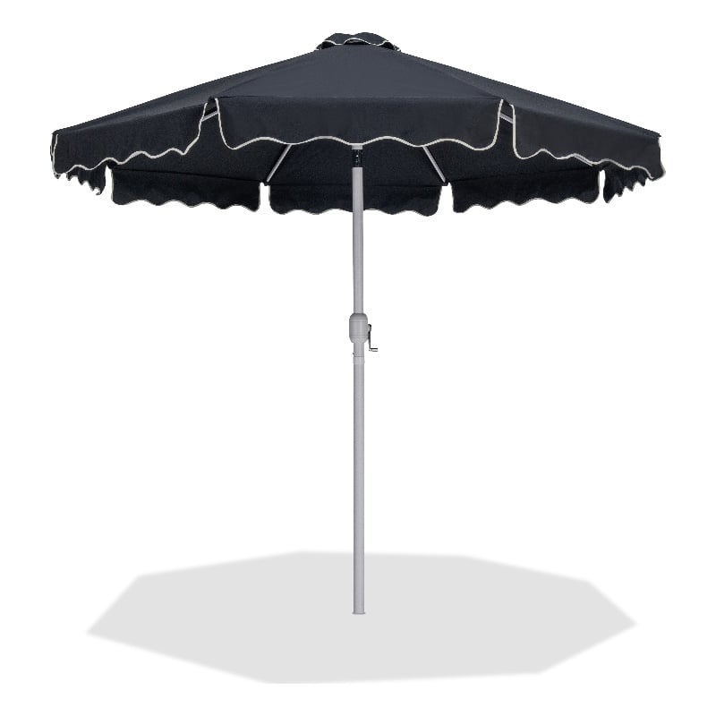 Meridian Furniture Amalfi Black Polyester Patio Umbrella