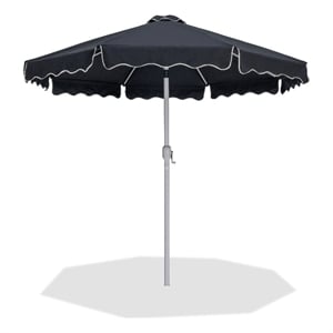 Meridian Furniture Amalfi Black Polyester Patio Umbrella