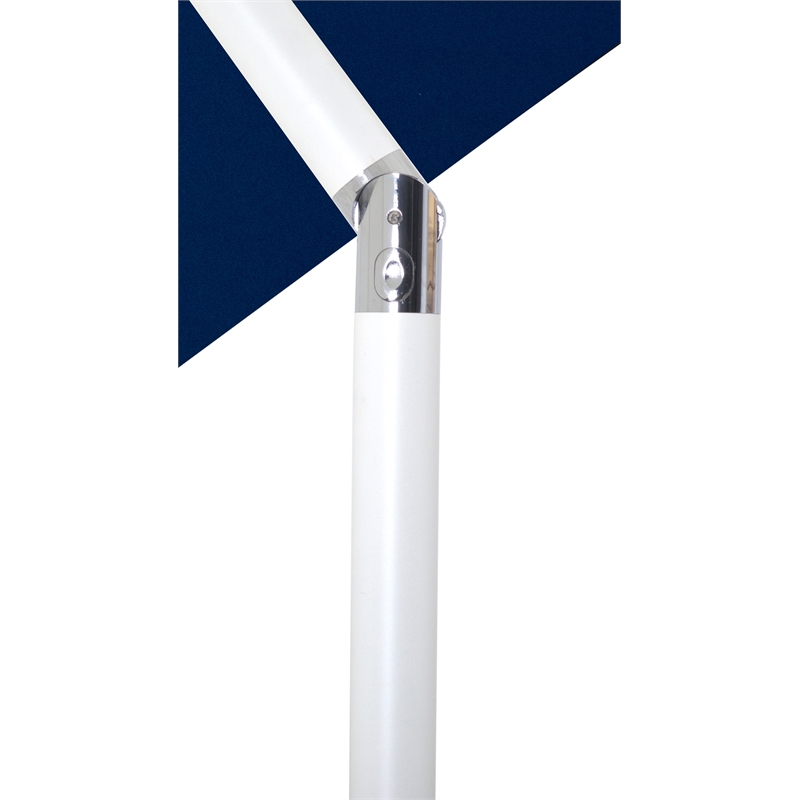 Meridian Furniture Amalfi Navy Polyester Patio Umbrella with Base Set