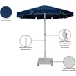 Meridian Furniture Amalfi Navy Polyester Patio Umbrella with Base Set
