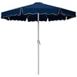 Meridian Furniture Amalfi Navy Polyester Patio Umbrella with Base Set