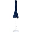 Meridian Furniture Amalfi Navy Polyester Patio Umbrella with Base Set