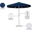 Meridian Furniture Amalfi Navy Polyester Patio Umbrella with Base Set