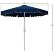 Meridian Furniture Amalfi Navy Polyester Patio Umbrella