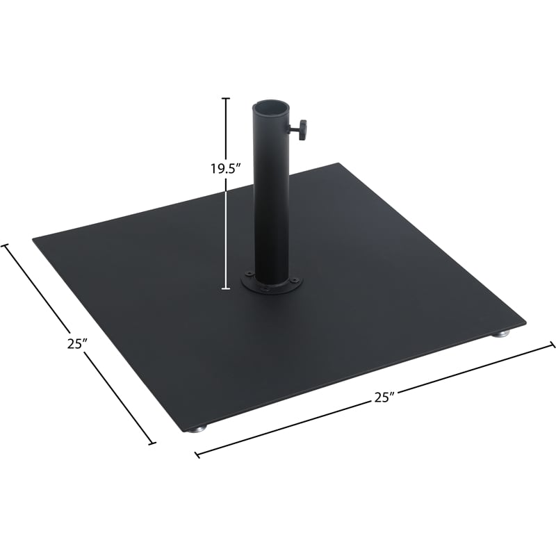 Meridian Furniture Belize Black Steel Patio Umbrella Base