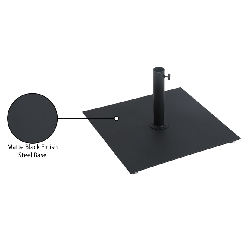 Meridian Furniture Belize Black Steel Patio Umbrella Base