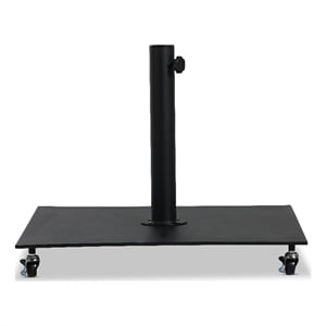 Meridian Furniture Belize Black Steel Patio Umbrella Base