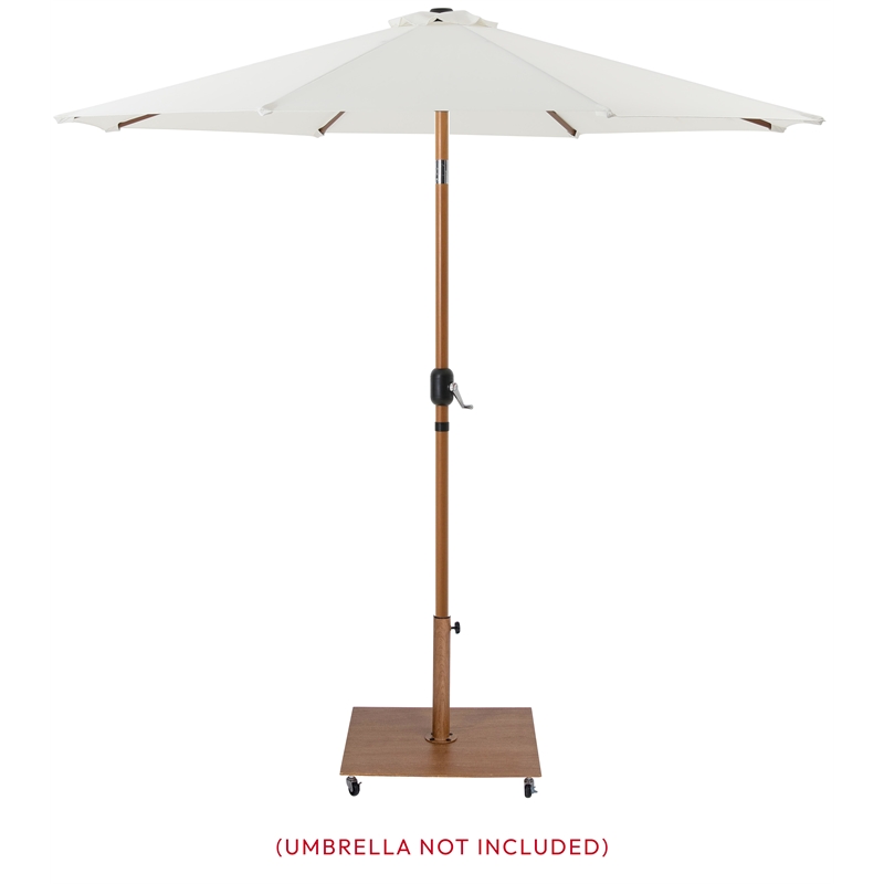 Meridian Furniture Belize Teak Steel Patio Umbrella Base