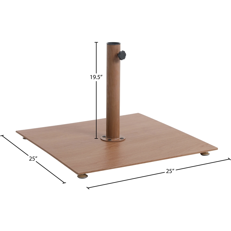 Meridian Furniture Belize Teak Steel Patio Umbrella Base