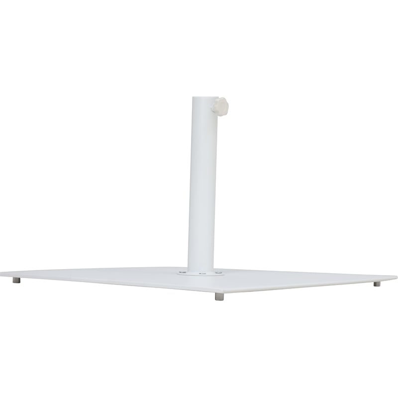 Meridian Furniture Belize White Steel Patio Umbrella Base