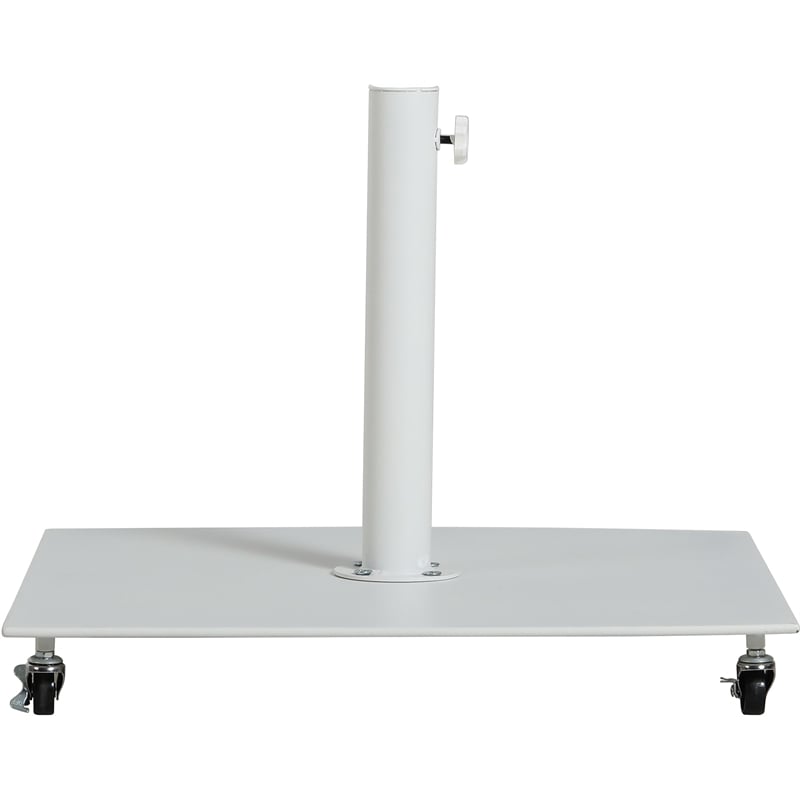 Meridian Furniture Belize White Steel Patio Umbrella Base