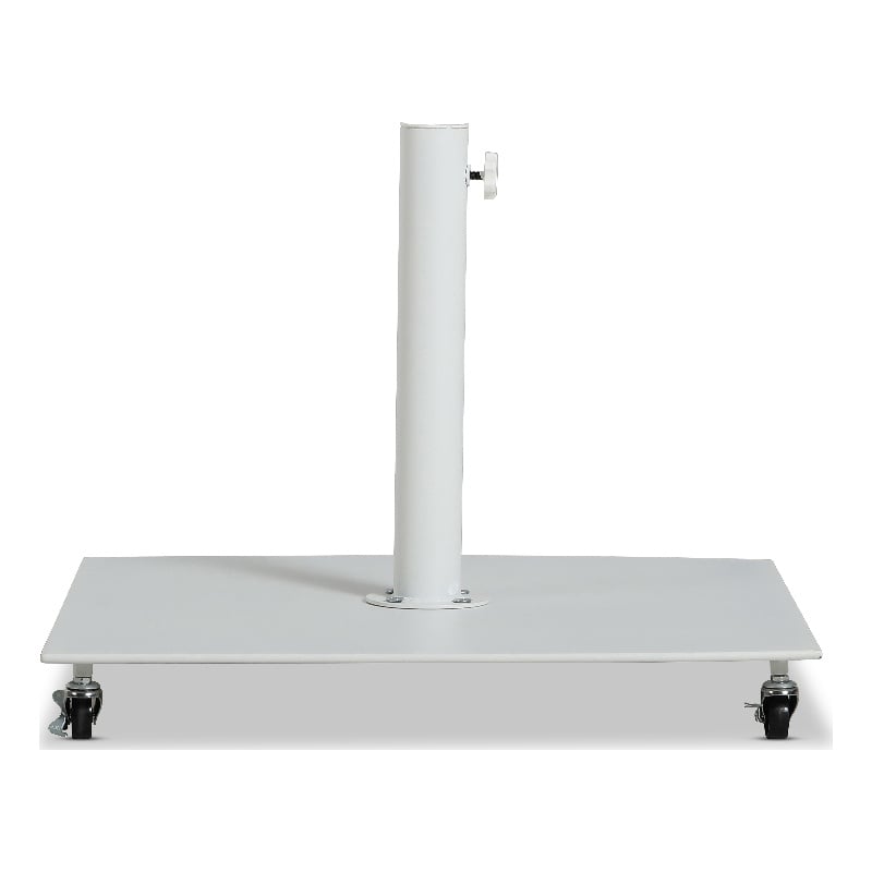 Meridian Furniture Belize White Steel Patio Umbrella Base