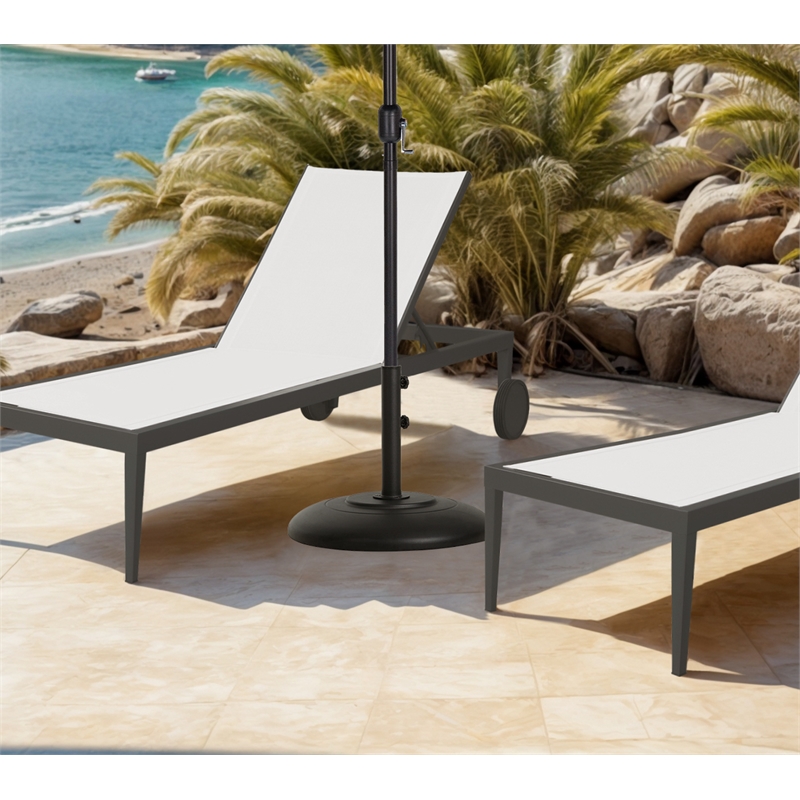 Meridian Furniture Cozumel Black Steel Patio Umbrella Base