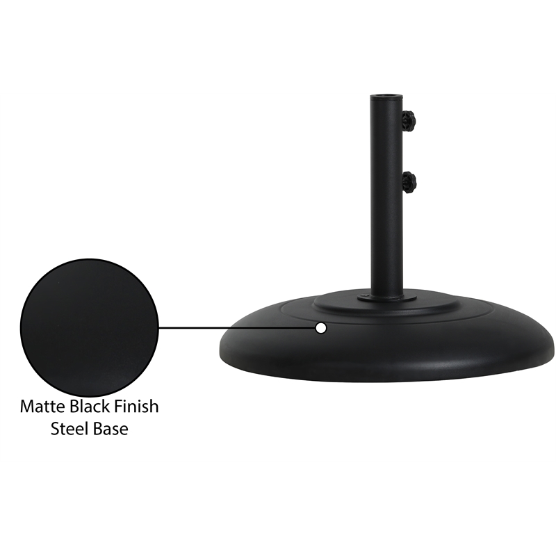 Meridian Furniture Cozumel Black Steel Patio Umbrella Base