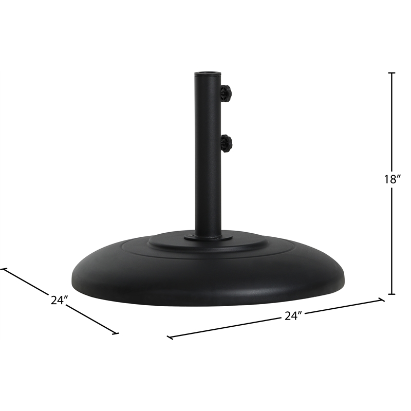 Meridian Furniture Cozumel Black Steel Patio Umbrella Base