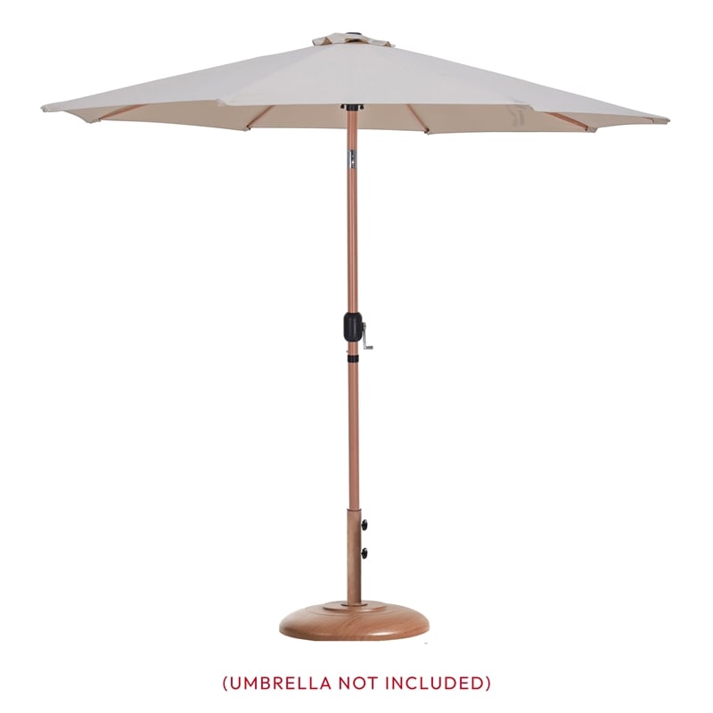 Meridian Furniture Cozumel Teak Steel Patio Umbrella Base