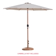 Meridian Furniture Cozumel Teak Steel Patio Umbrella Base