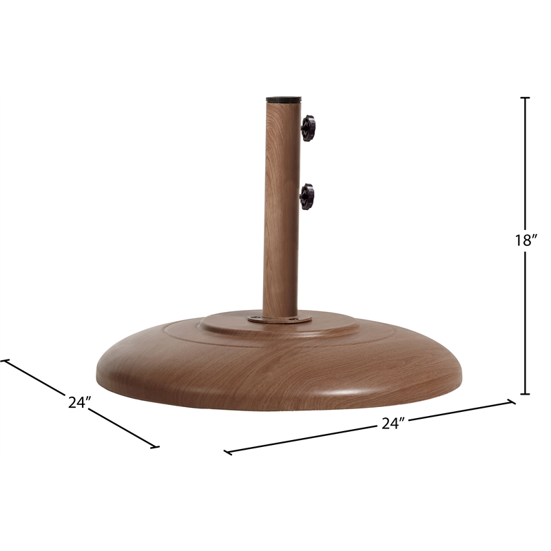 Meridian Furniture Cozumel Teak Steel Patio Umbrella Base