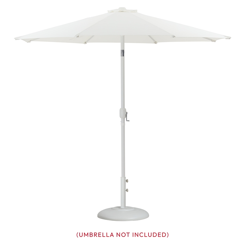 Meridian Furniture Cozumel White Steel Patio Umbrella Base