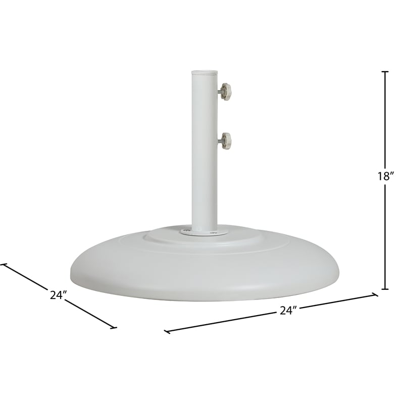 Meridian Furniture Cozumel White Steel Patio Umbrella Base