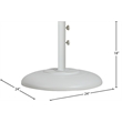 Meridian Furniture Cozumel White Steel Patio Umbrella Base