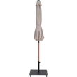 Meridian Furniture Fiji Beige Polyester Patio Umbrella with Base Set