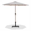 Meridian Furniture Fiji Beige Polyester Patio Umbrella with Base Set