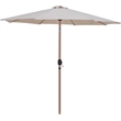 Meridian Furniture Fiji Beige Polyester Patio Umbrella with Base Set
