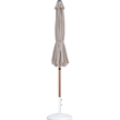 Meridian Furniture Fiji Beige Polyester Patio Umbrella with Base Set