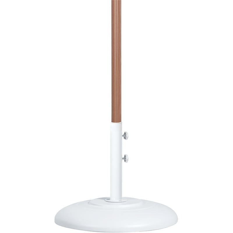 Meridian Furniture Fiji Beige Polyester Patio Umbrella with Base Set